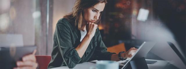 Female entrepreneur using marketing tools provided by World Financial Group.